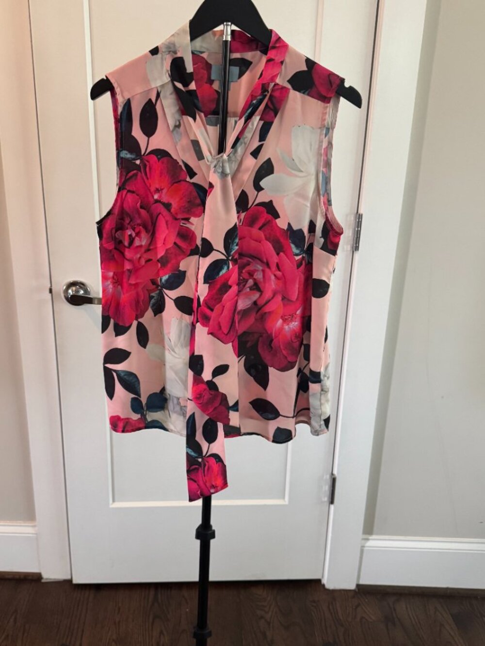 CeCe Multicolor Floral Shirt with Necktie Size Large